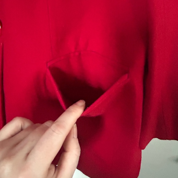 ⭐️ LAST CHANCE SALE! ⭐️ VTG Rena Rowan for Saville Red Blazer Wool Size 14W - Picture 3 of 14